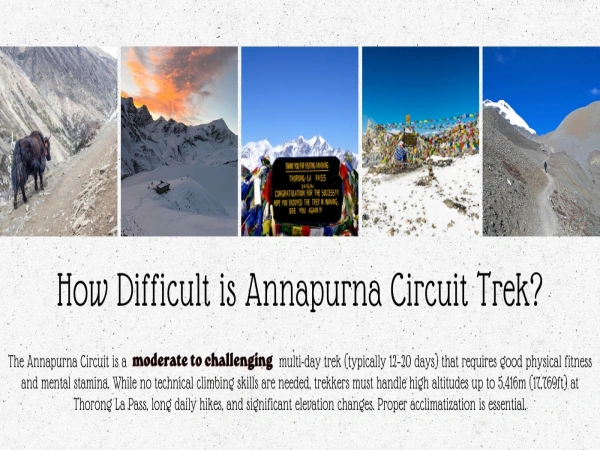 How difficult is Annapurna Circuit Trek?
