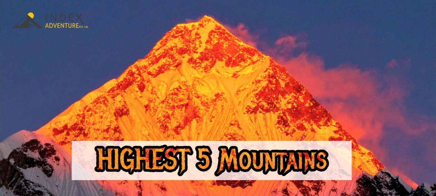 Highest 5 mountains on Earth