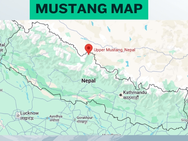 Where is Mustang located on Nepal map