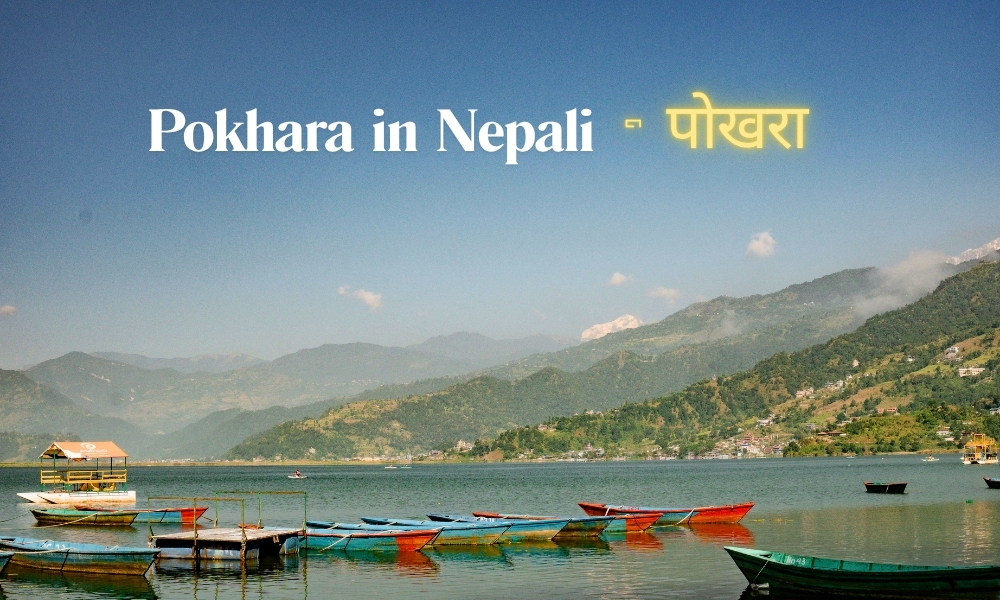 Pokhara in Nepali - पोखरा