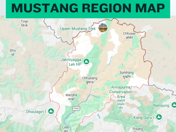 Mustang Region Nepal Map
